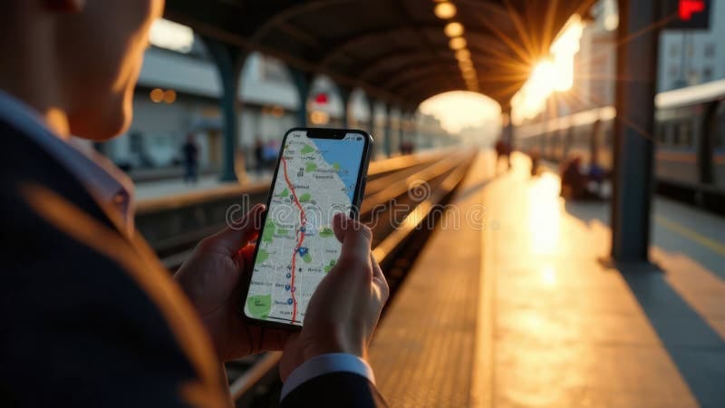 commuter スマホ train station