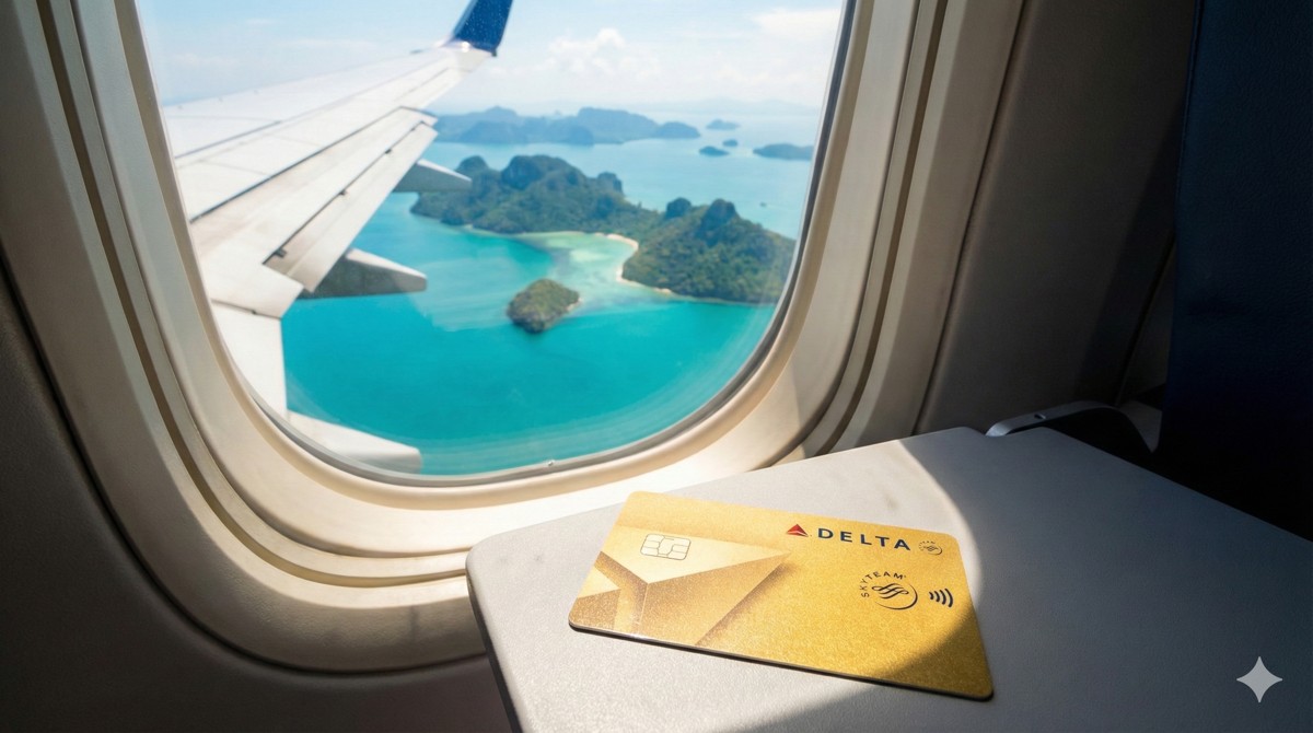 デルタアメックスゴールドで体験するスカイチームの旅。機窓からの景色とゴールドカード