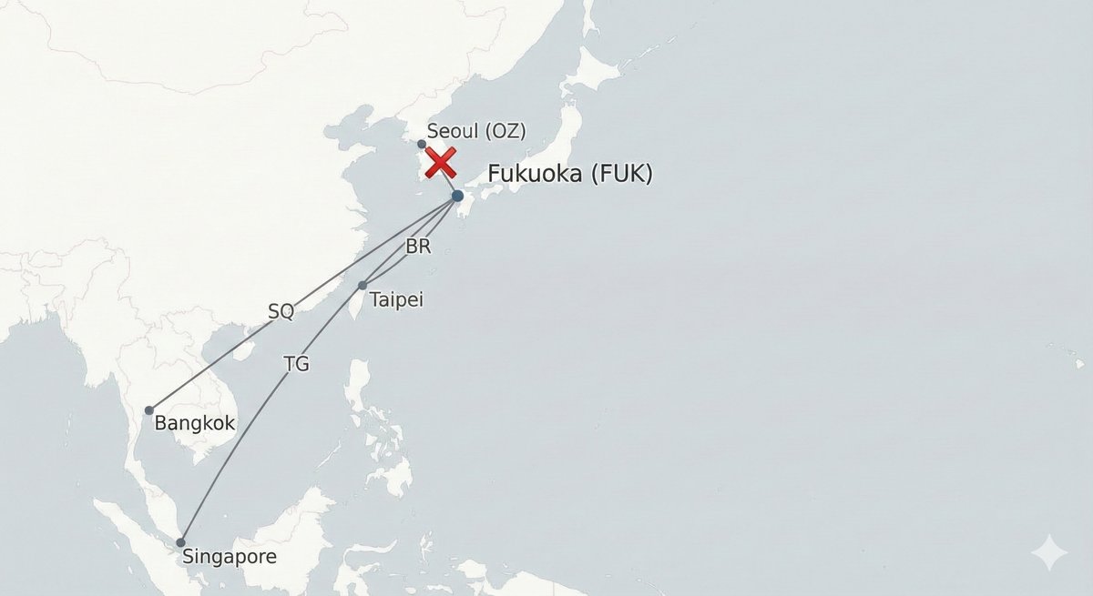 福岡発スターアライアンス就航都市マップ